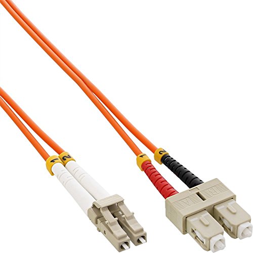 InLine 88641 - Cable óptico, Naranja multimodo de alta velocidad para redes dúplex
