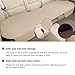 KVAEY Linen Back Car Seat Cover, Anti-Slip Long Bottom Rear Seat Cover Protector with Storage Pockets, Breathable Linen Rear Bench Seat Protector Cushion Pad for Most Vehicles (Beige, Back)