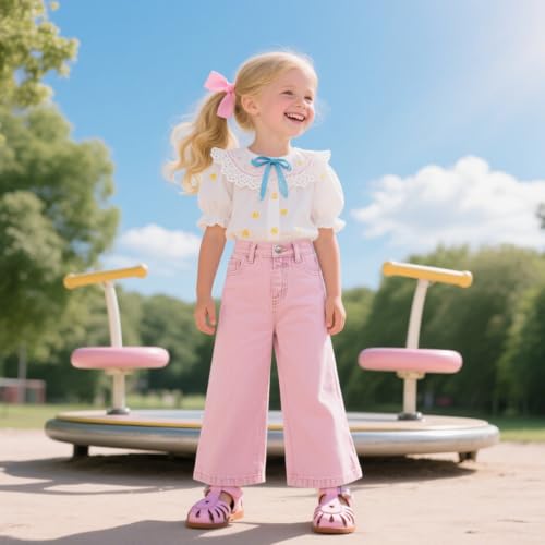 Otter MOMO Little Girls Closed Toe Cute Flat shoes Preppy Style Summer Sandals2