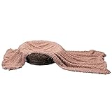 Sunmig Newborn Baby Photo Prop Blanket Rug Background Backdrops Basket Stuffer (Charleston Pink)