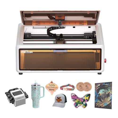 Creality Falcon A1 10W Laser Engraver 80W Powerful Output Fully Enclosed 600mm/s Speed HD Camera Auto Positioning Pre-Assembled&Smart Material Recognition Ideal for Wood & Metal White