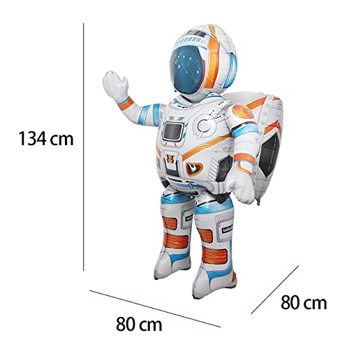 4D Standing Giant Size Astronaut Party Balloons Ufo Helium Aluminum Balloon Outer Space Theme Birthday Party Decor Kids Boys Toys Party Supplies (4D Giant Astronaut) #TOP1