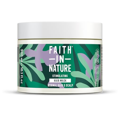 Faith In Nature Rosemary Hair Mask, Stimulating Deep Treatment for Normal Hair & Scalp, Vegan & Cruelty Free, No SLS, Silicones or Parabens, 300ml