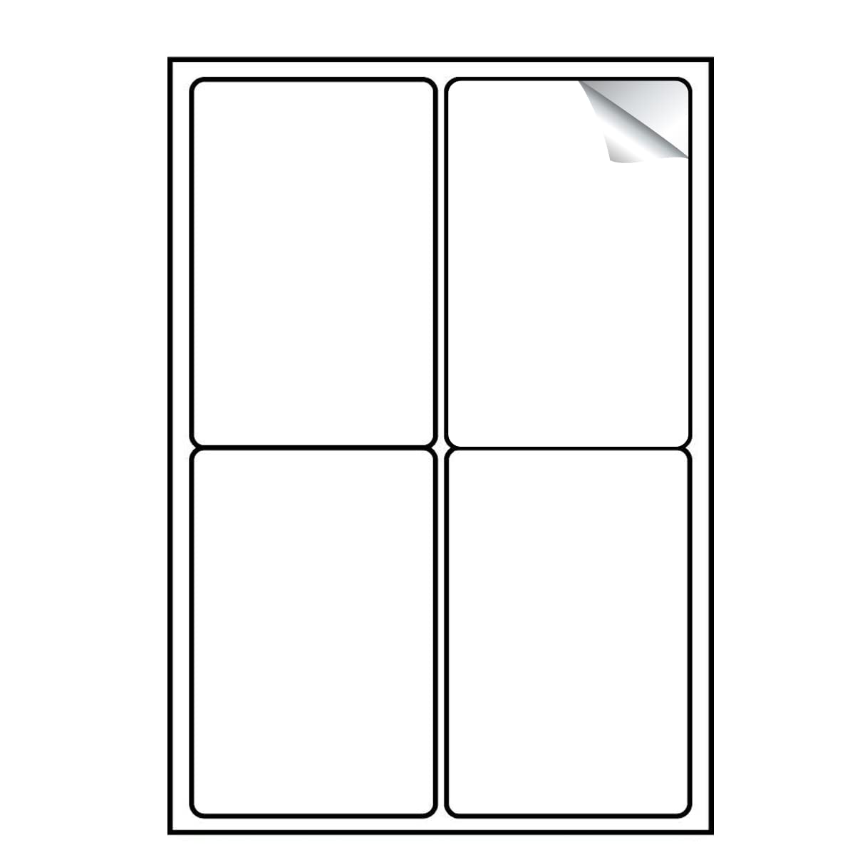 A4 Address Labels Self Adhesive Multipurpose Printer Label Compatible with Inkjet and Laser Printers A4 Sticky Sheet (4 Labels Per Sheet, 500) โ image 1
