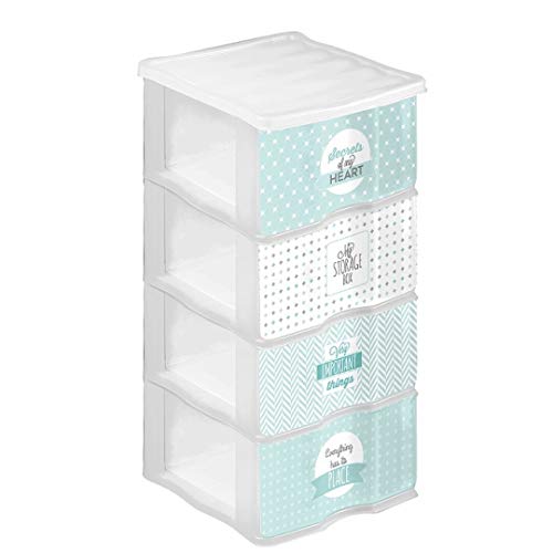 DRW Cajonera 4 cajones Azul 40x38x64 cm