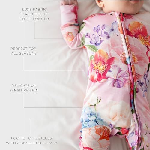 Image of Posh Peanut Convertible Baby Sleepers - Footless Baby Pajamas with 2 Way Zipper for Easy Diaper Changes