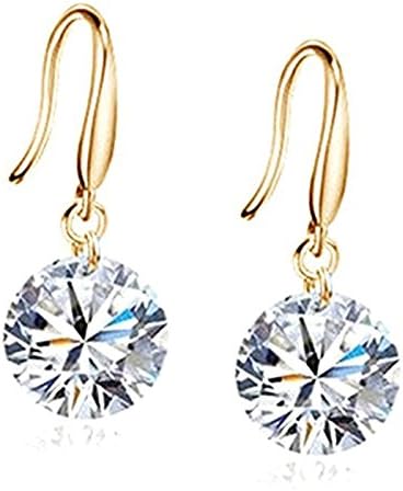 Habors Gold 8Mm Crystal Dangle & Drop Earring For Women