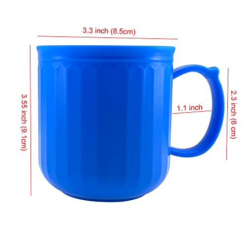 Aoyite Plastic Coffee Mugs With Handles 13 Oz, Bpa Free Unbreakable Dishwasher Safe Coffee Mug In Assorted Colors Reusable Plastic Mug Kids Adults Use (4 Pack) #TOP6
