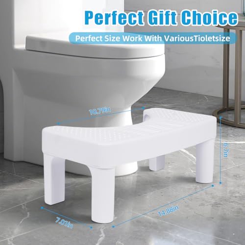 Resze Toilet Stool for Adults,6.7" Squatting Potty,Toilet Stool Squat Adult