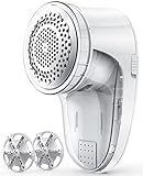 Ruidla Fabric Shaver Lint Remover, Sweater Shaver with Replaceable Stainless Steel 6-Leaf Blades, Fabric Defuzzer for Clothes Fuzz, Lint Balls - Battery Operated