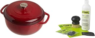 EC6D43 Enameled Cast Iron Dutch Oven, 6-Quart, Island Spice Red & Enameled Cast Iron and Stoneware Care Kit, 12 oz