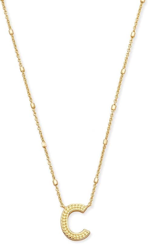 Collar con colgante de letras de la A a la Z para mujer, joyería de moda, latón chapado en oro de 14 quilates