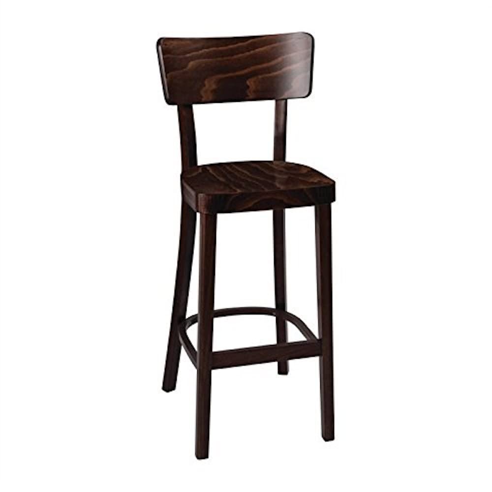 Fameg DC357 Plain High stool, Walnut Finish, Coffee,walnut