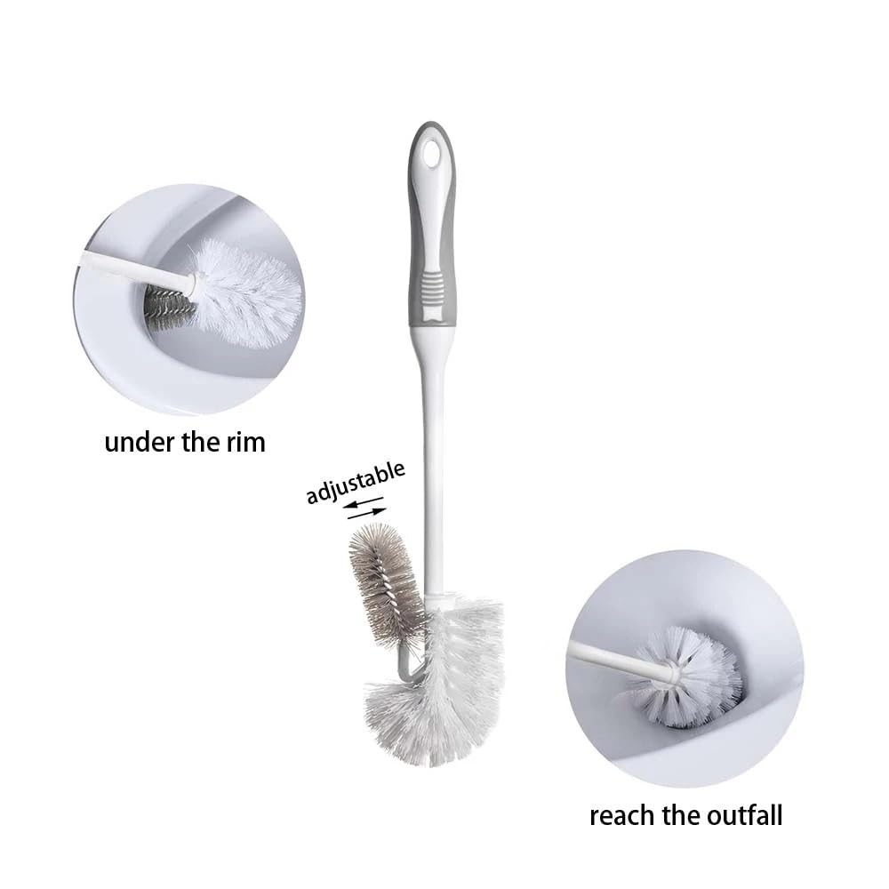 Escobillero y Portaescobillas Juego de portaescobillas con Base for baño, Paquete 2 Limpieza Profunda