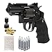 Pistola Softair Revolver, Pistola a Pallini, 5 bombolette Co2, 1000 Pallini 6mm, caricatore, 6 bossoli, Airsoft, Pistole Softair, potenza 0,9 joule, dimensioni cm 34x12,5 (Nero)