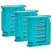 Produktbild 3x WELLGRO Tablettenbox für 7 Tage - je 4 Fächer pro Tag - 11,5 x 4,5 x 13 cm (BxTxH) - Farbe wählbar, Farbe:Türkis