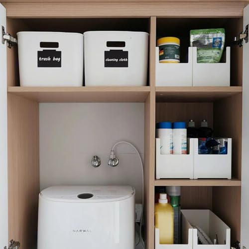 APACALI 20 Stück Etikettenhalter Clip, Schwarz Korb Etiketten Clip aus Kunststoff, Label Halter für Lagerung Korb, Regal Clips Etiketten, Clip Etikettenhalter für Speisekammer Küche