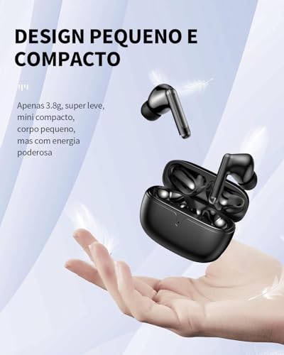Fones de Ouvido Bluetooth 5.3 Fones de Ouvido Sem Fio 42 Horas de Reprodução Fones de Ouvido Esporti