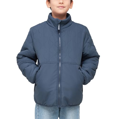 Image of Rokka&Rolla Boys' 2-in-1 Reversible Water-Resistant Teddy Sherpa Puffer Jacket