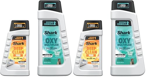 Image of Shark StainStriker Cleaning Solution Bundle for Portable Cleaners,Carpet and Area Rug Formula,Instantly Eliminates Odor,Includes 32 oz OXY Multiplier &16 oz Deep Clean Solution,PXCMBUNDLE (Pack of 2)
