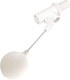 Ennius PVC Ball Cock Set with Aluminum Rod and Ball, Durable Water Float Ballcock Valve for Flush Tank, Toilet Accessory for Home (White Colour).