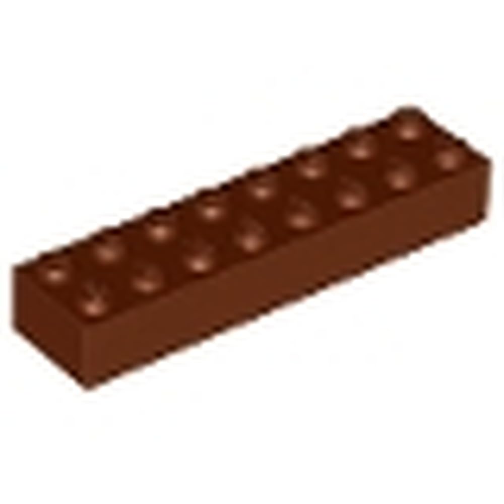 LEGO Brick 2 x 8 – Choose Your Colour (Part 3007) (Reddish Brown, 10, count)