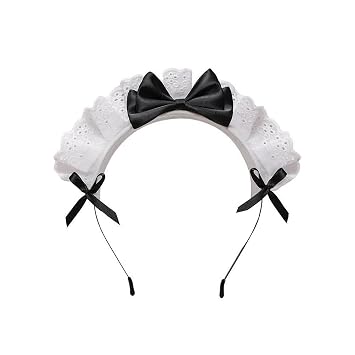 Women Girls Lolita Headband Lace Bow Hair Band Maid Anime Cosplay Headwear Ribbon Bowknot Cute Hair Band Party Hair Accessories Womens Fashion Headbands, Headbands, Lolita Fashion, Lolita Accessories
