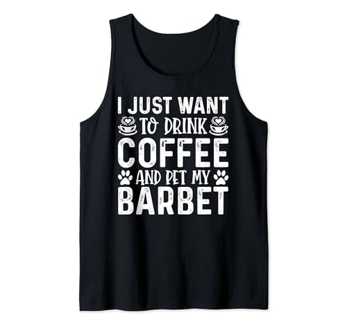 Barbet Dog Owner Coffee Lover Funny Dog Mom Tank Top