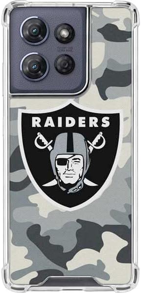 Skinit Clear Phone Case Compatible with Moto G 5G (2025) - Officially Licensed NFL Las Vegas Raiders Camo Design