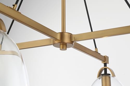 Minka Lavery 5714-876 Sommersby 4 Light 30" Wide Square Chandelier - Legacy Brass and Matte Black with Clear Glass by Minka Lavery - Image 3