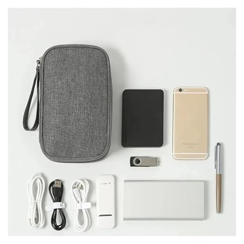 Bolsa organizadora de viaje para evitar enredos de cables con almacenamiento impermeable negro 5