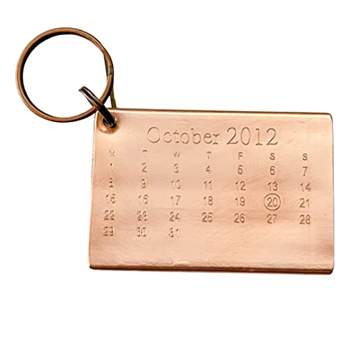 Copper Key Ring made from Recycled Copper Pipe Upcycled Birthday Gift For Him For Her Wedding Anniversary