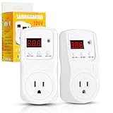 ZUSZOX 2 PCS Regulador de Voltaje, 1800W Protector contra Sobretensiones con Pantalla, Enchufe Multifunción de 120 V,...