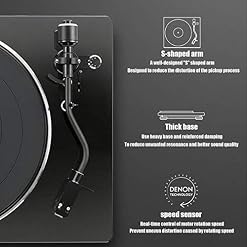 Tourne-Disque Portable Vintage, Haut-parleurs USB Platine Vinyle à entraînement par Courroie numérique – - Les Beatles, Paul McCartney, John Lennon, RIngo Starr, George Harrison Tourne-Disque Portable Vintage, Haut-parleurs USB Platine Vinyle à entraînement par Courroie numérique - – Image 4