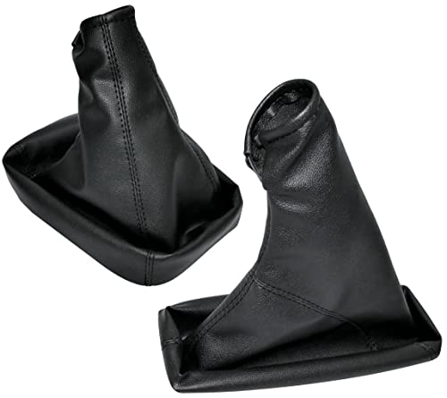 AERZETIX - C57835 - Funda para palanca de cambios y freno de mano - compatible con Opel Meriva A de 2003 a 2010 - color: negro - en piel sintética Cover