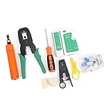 [Gestion polyvalente des câbles] Comprend une pince à sertir RJ45 4p 6p 8p et des ports de pressage à tête en cristal pour un câblage réseau et des tâches de maintenance efficaces.