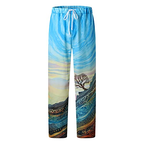 CiniYuklo Herenbroek, casual, jegging, stretch sweatpants, slim fit, vrijetijdsbroek, lang, licht, rechte pijpen, broek, casual, brede taille, voor dagelijks werk en vrije tijd, lichte zomerbroek - Afbeelding 3