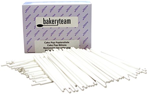 Bakeryteam Cake Pop Sticks 400 pezzi 15 cm lungo bianco
