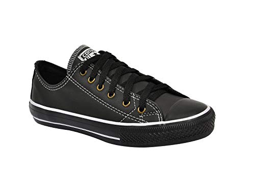 TENIS ALL STAR COURO UNISSEX (35, PRETO COURO)