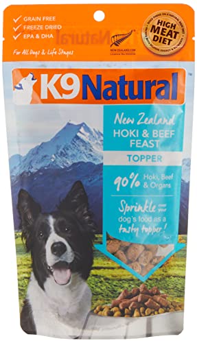 K9 Natural Grain-Free Freeze-Dried Dog Food Topper Hoki & Beef 3.5oz