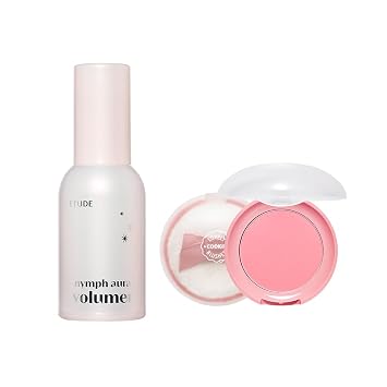 ETUDE Nymph Aura Volumer + Lovely Cookie Blusher - Grapefruit Jelly | Natural Finish, Korean Makeup, Kbeauty