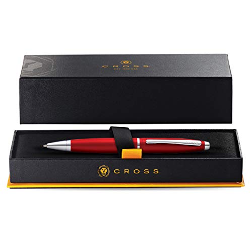 Stylo bille Cross Calais chrome rouge accessoire de bureau pour vos notes