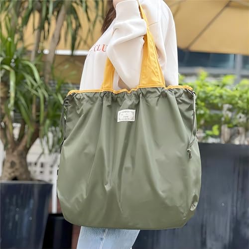 GFYFYZ Einkaufstasche Faltbar Große Wiederverwendbare Einkaufsbeutel Waschbar Shopping Bag Tragetasche mit Kordelzug und Henkel Tragbare Einkaufstaschen für Einkaufen und Travel Outdoor Camping