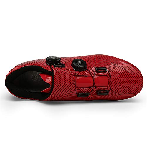 Image of Breathable Road Bike Cycling Shoes MTB Bicycle Shoes Mens Womens with Quick lace Self-Locking Compatible SPD Cleats