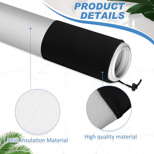 Image of Outus 2 Pcs Portable Ac Hose Insulation Sleeve 60in Portable Air Conditioners Insulated Cover Wrap Fit for 5 inch& 5.9 inch Diameter Exhaust Easy Installation with Adjustable Strap (Gray)