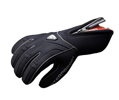 Guantes de buceo 5mm Waterproof G1 contra manos frías con cremallera de fácil inserción