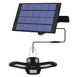 Sensor de luz incorporado, la luz LED se carga automáticamente durante el día y se enciende por la noche (encienda el interruptor manual con anticipación). Batería de litio recargable de gran capacidad para un uso prolongado.