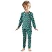 Krafig Watercolor Dragon Scales Unisex Long-Sleeve PJ Sets, 2-Piece Pajamas Sleepwear Multi