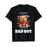 Bad Boy Tee Shirt, Funny Teddy Bear Graphic Design Style Fun Tシャツ