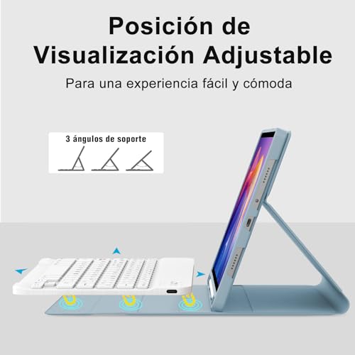 Teclado para Redmi Pad 2 11" Funda FOGARI con Teclado Español Ñ Extraíble Azul 4